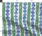 Block Print Floral Blue Green Geometric Stripes Mid-Century Jewel Tone Coastal Custom Printed Fabric by Spoonflower Various Fabrics by the Yard or Fat Quarter